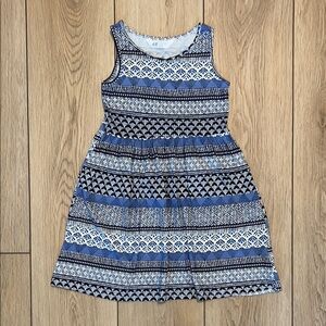 🛍️ 3 for $20 🛍️ - NWOT - H&M Kids Dress with Blue and Black Geometric Design
